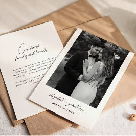 Cartões de agradecimentos Romântico de Casamento M