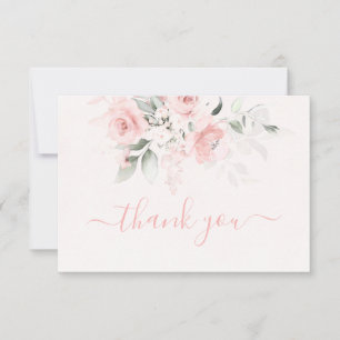 cartões de agradecimentos rosa