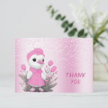 Cartões de agradecimentos Rosa