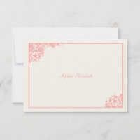 Cartões de agradecimentos Rosa Azul