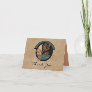 Cartões de agradecimentos Rosa de cobre Zen