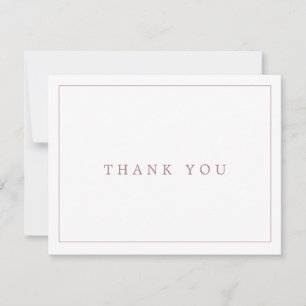 Cartões de agradecimentos Rosa de tipografia Doura