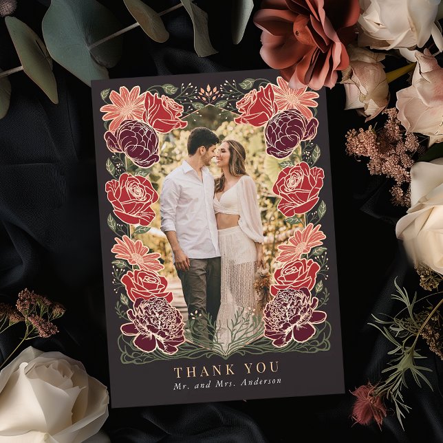 Cartões de agradecimentos rosa Dourado de Casament (Criador carregado)