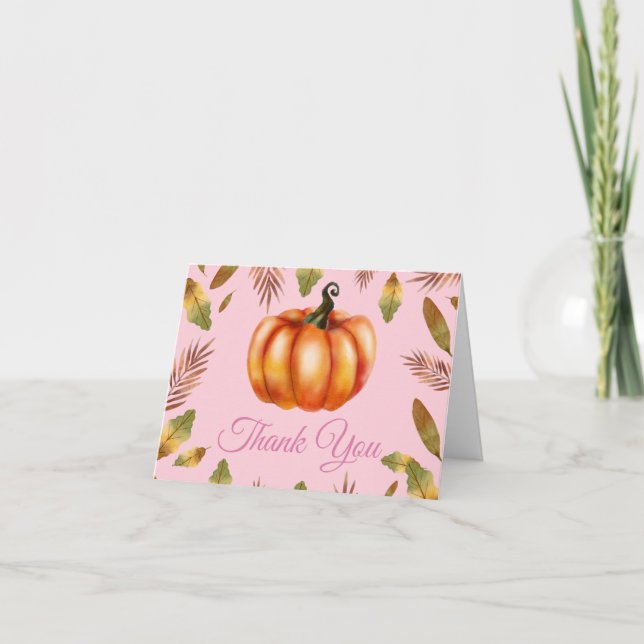 Cartões de agradecimentos Rosa Pumpkin de Abaulênc (Frente)