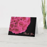 Cartões de agradecimentos Rosa Rosa Rosa Quente