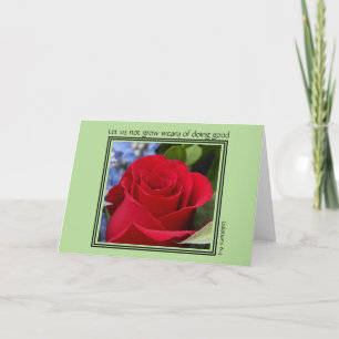 cartões de agradecimentos, Rosa vermelha com Gala