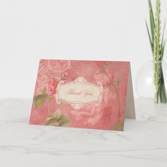 Cartões de agradecimentos Rosa vitoriano (Frente)