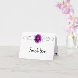 Cartões de agradecimentos Roxo Dahlia