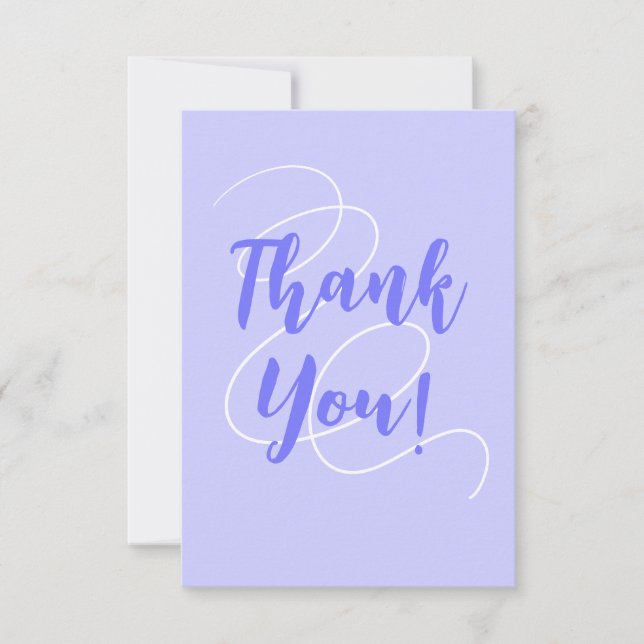 Cartões de agradecimentos Roxo Periwinkle (Frente)