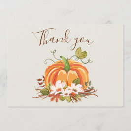 Cartões de agradecimentos Russo de Abóbora Floral 