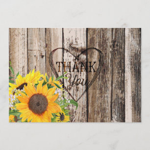 Cartões de agradecimentos Russo de Girassóis