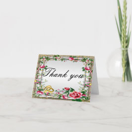 Cartões de agradecimentos Russo Elegante