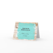 Cartões de agradecimentos Russo Turquesa de Starfi