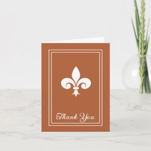 Cartões de agradecimentos Rust Fleur de Lis