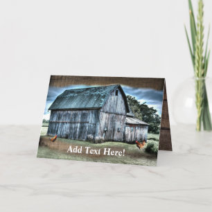Cartões de agradecimentos Rustic Barn