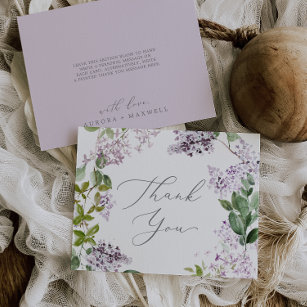 Cartões de agradecimentos Rustic Lilac
