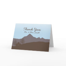 Cartões de agradecimentos Rustic Mountain Watercol