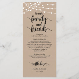 Cartões de agradecimentos Rustic Wedch Place Setti