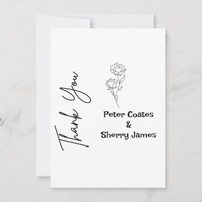 Cartões de agradecimentos Rustic Wedding (Frente)