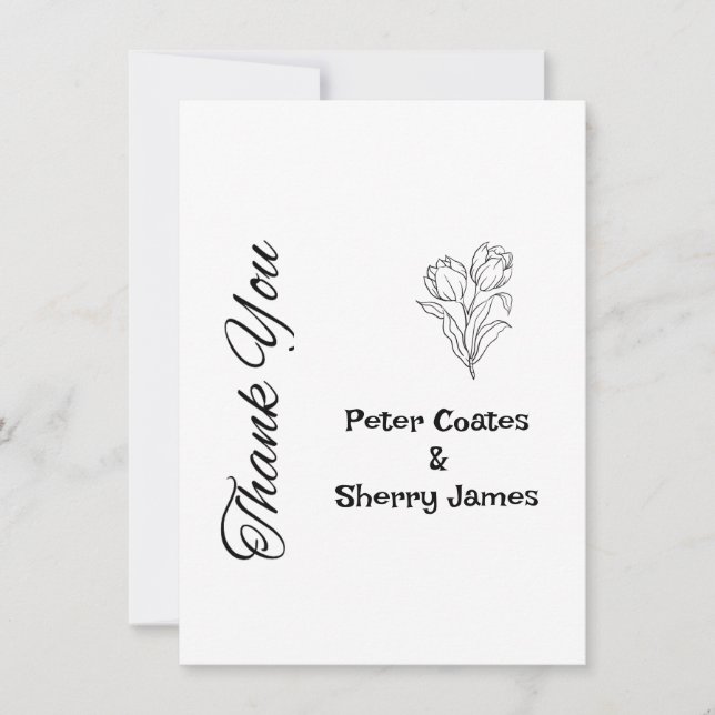 Cartões de agradecimentos Rustic Wedding (Frente)