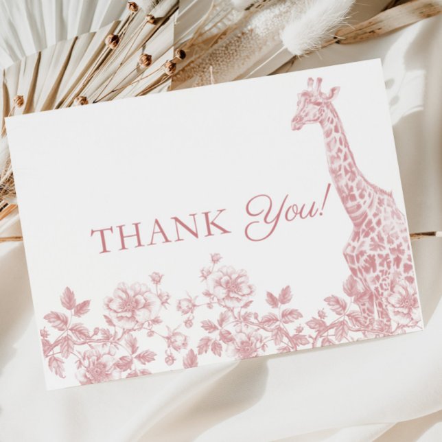 Cartões de agradecimentos Safari Chá de fraldas Ro (Criador carregado)