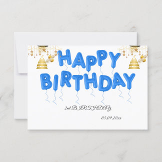 Cartões de agradecimentos segundo aniversário