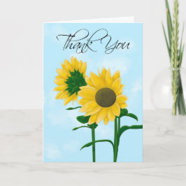 Cartões de agradecimentos Selvagem de Girassóis do