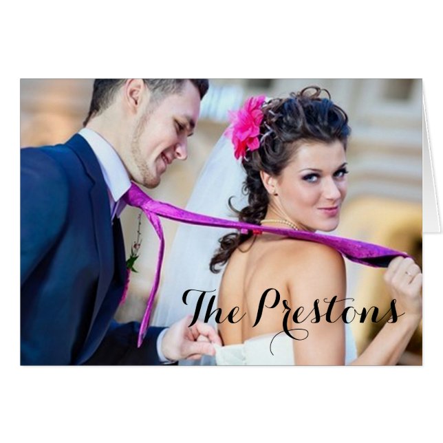 Cartões de agradecimentos Simples Clássico (Frente horizontal)