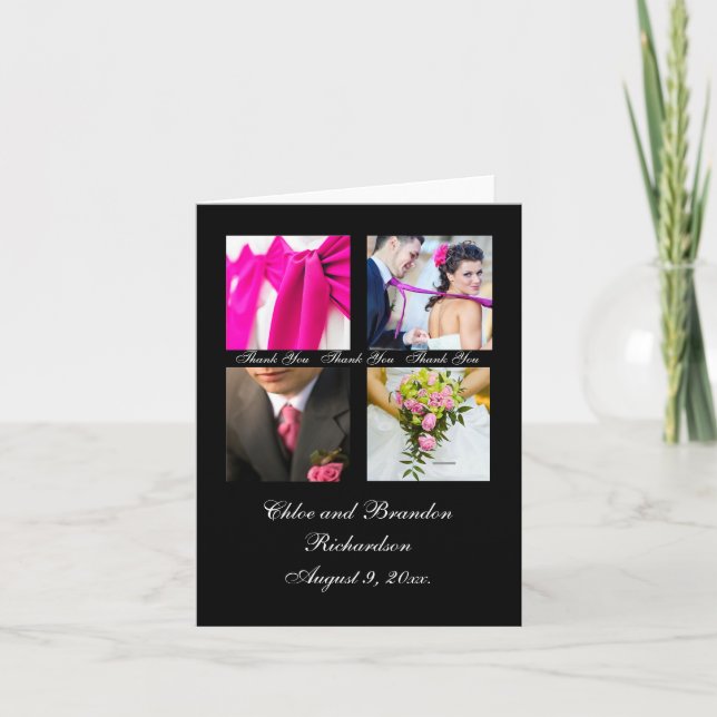 Cartões de agradecimentos simples da colagem (Frente)