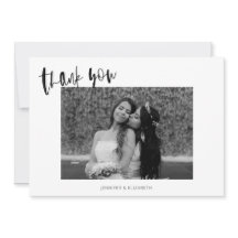 Cartões de agradecimentos Simples De Casamento Chi