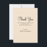 Cartões de agradecimentos Simples De Casamento De<br><div class="desc">Estes "Champagne Simple Wedding Obrigado Cartões" foram projetados para deixar uma impressão duradoura sobre seus entes queridos enquanto você mostra sua apreciação pela presença e gestos pensativos. O design limpo pode ser usado para qualquer ocasião, seja para agradecer aos convidados por estarem presentes no seu casamento, chá, ou qualquer outro...</div>