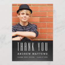 Cartões de agradecimentos Simples de Graduação de