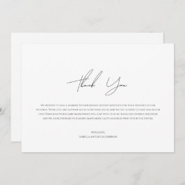 Cartões de agradecimentos Simples de Script Modern