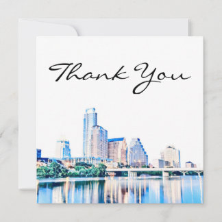 Cartões de agradecimentos Skyline Austin Texas