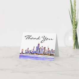 Cartões de agradecimentos Skyline Chicago