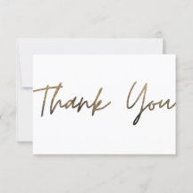 Cartões de agradecimentos Sparkle Dourado