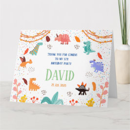 Cartões de agradecimentos temático da festa de ani