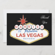 Cartões de agradecimentos temático de Vegas