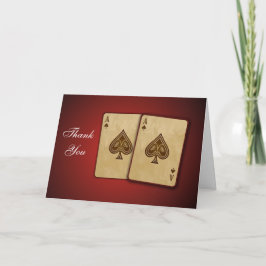Cartões de agradecimentos temático de Vegas