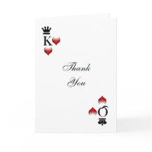 Cartões de agradecimentos temático de Vegas