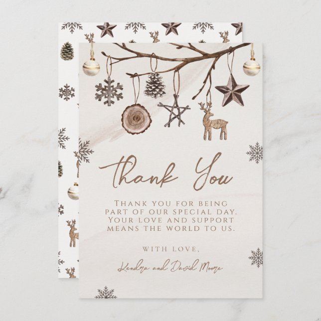 Cartões de agradecimentos Terrestre De Natal Para  (Frente/Verso)