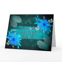 Cartões de agradecimentos único com flores