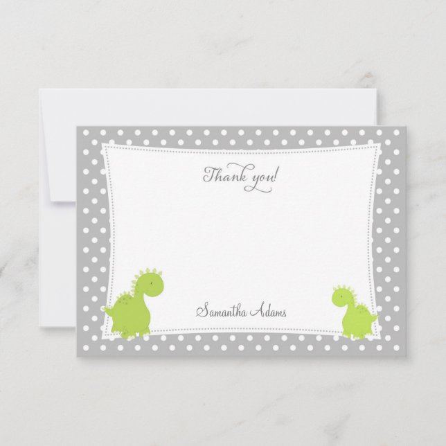 Cartões de agradecimentos Ute Dinossauro (Frente)