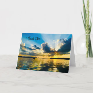 Cartões de agradecimentos vazio Belo Sunset
