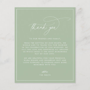 Cartões de agradecimentos Verde Dusty Sage