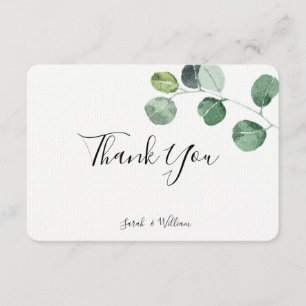 Cartões de agradecimentos verdes do eucalipto