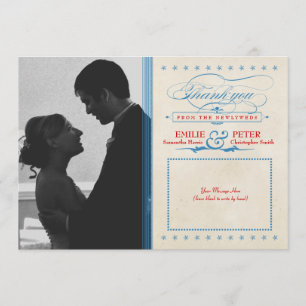 Cartões de agradecimentos vermelhos, brancos &