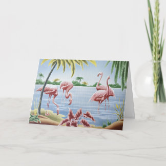 Cartões de agradecimentos Vintage Turner Flamingo