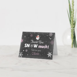 Cartões de agradecimentos Winter Onederland Snowma