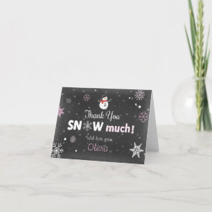 Cartões de agradecimentos Winter Onederland Snowma